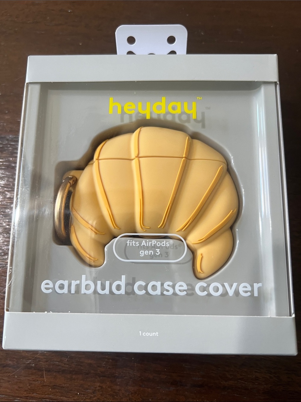 heyday Croissant Earbud Case Cover in Yellow